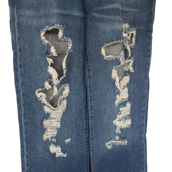 𝅺Anthropologie Pilcro Joey Jeans High Rise Straight Leg Distressed Front - Picture 10 of 13